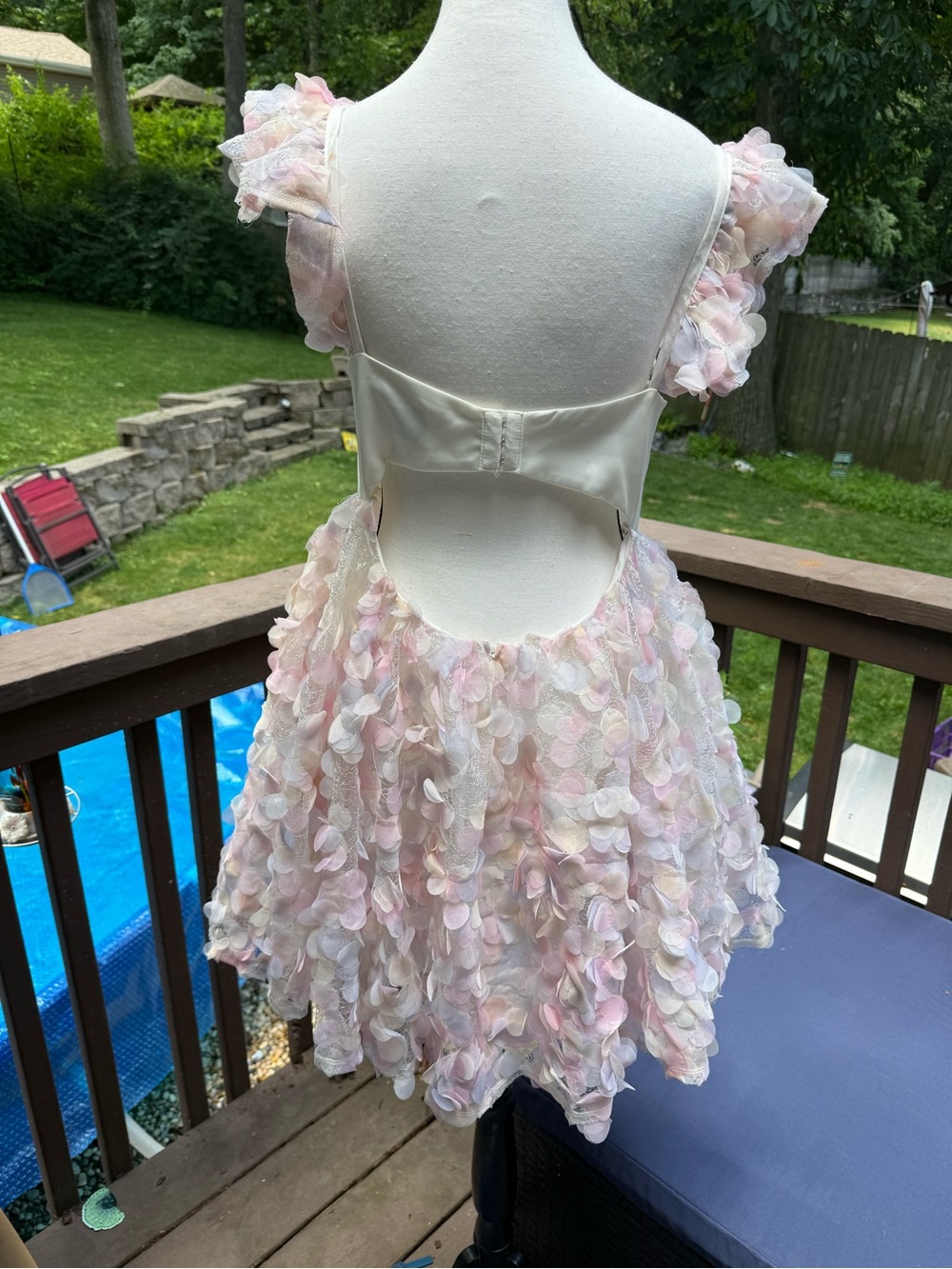 ASOS Luxe 3D Floral Babydoll Mini Dress  Size 10 padded chest - Picture 8 of 14